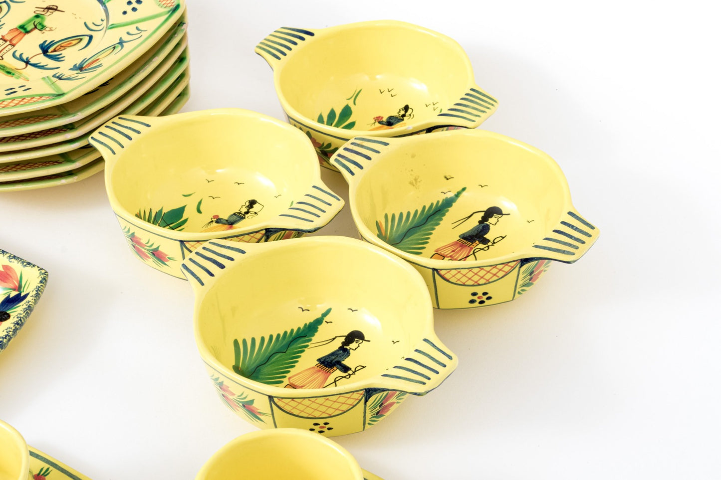 French Henriot Quimper Ceramic Service