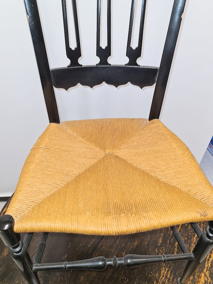 Set Of 4 Vintage Italian Chiavarina High-Back Chairs