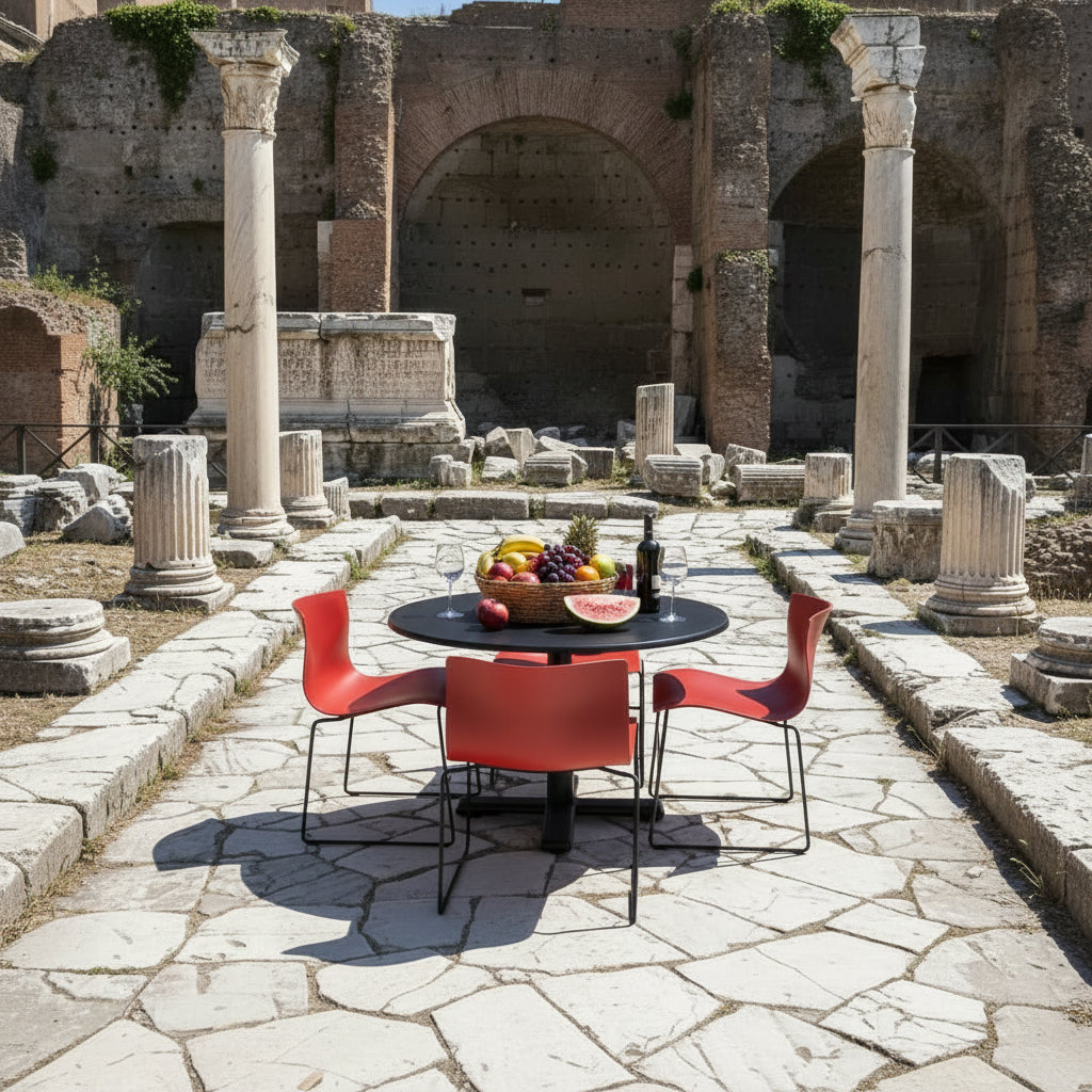 Handkerchief Chairs with Matching Table by Massimo & Lella Vignelli for Knoll International - 5pcs