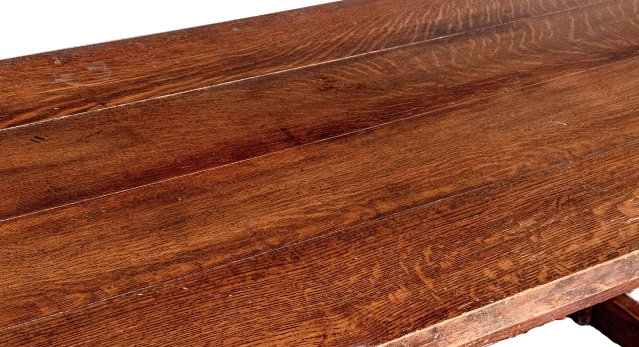Antique English Oak Farmhouse Dining Table
