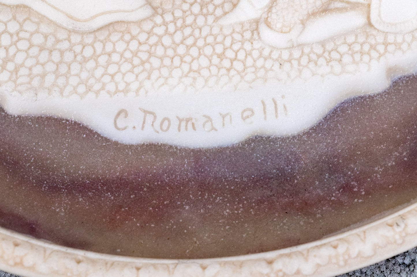 Unique Assembled Collection Of Fifteen Relief Decorated Ceramic Plates