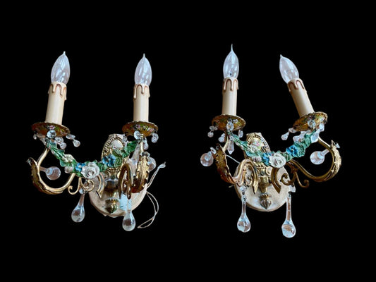 Gorgeous Pair of Vintage Italian Sconces