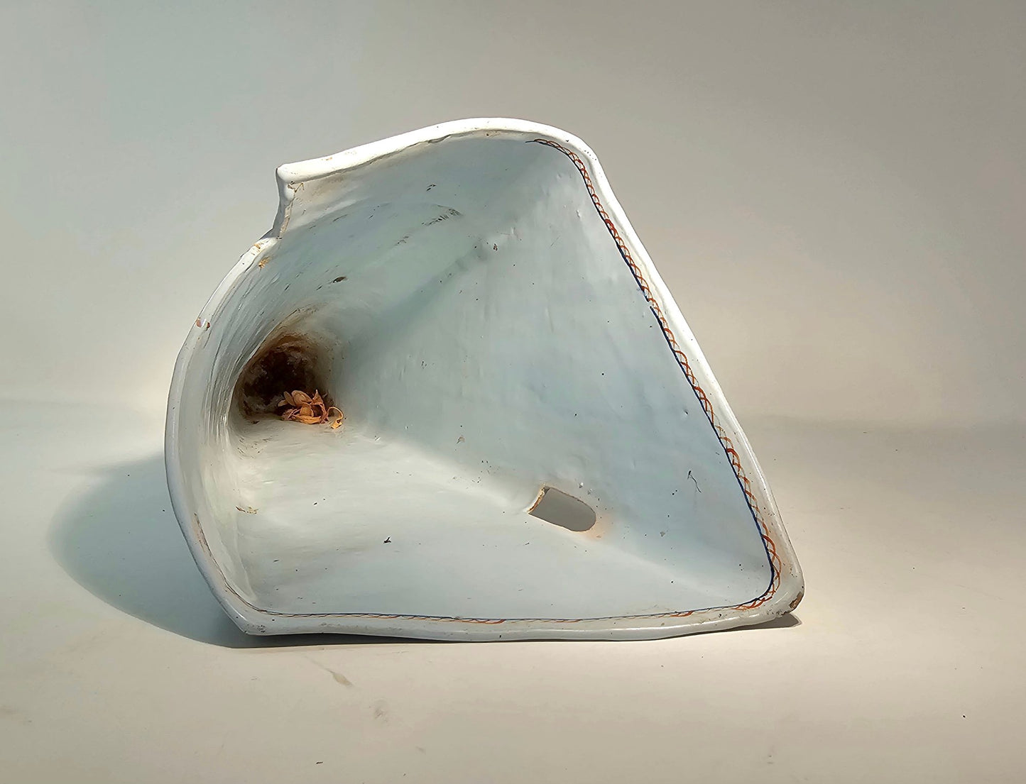 Unique French Rouen Faience Corner Pocket Vases
