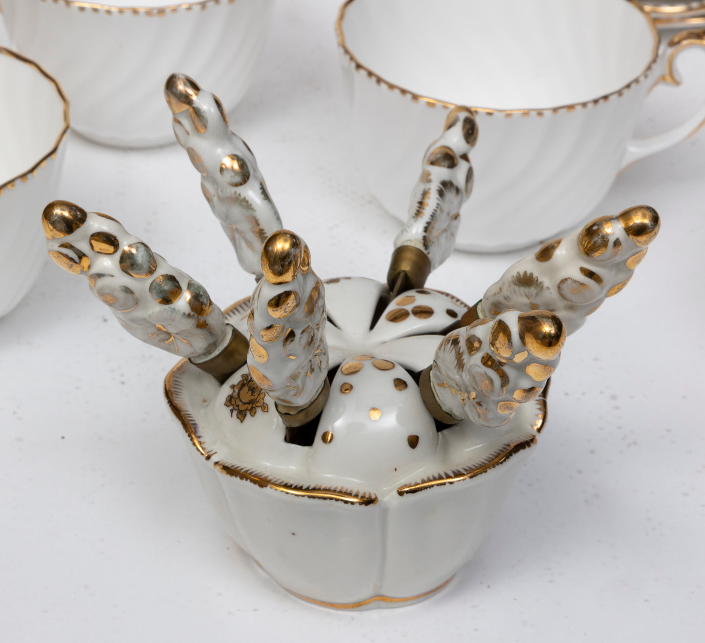Old Grecian Flute Luncheon Dish Set