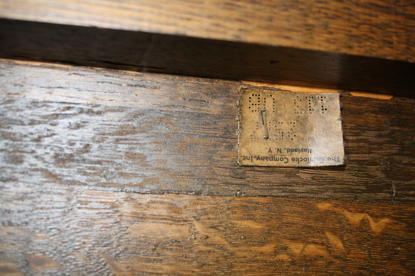 A Wonderfull Pair of Historic Gunlocke Company MCM Oak Armchairs