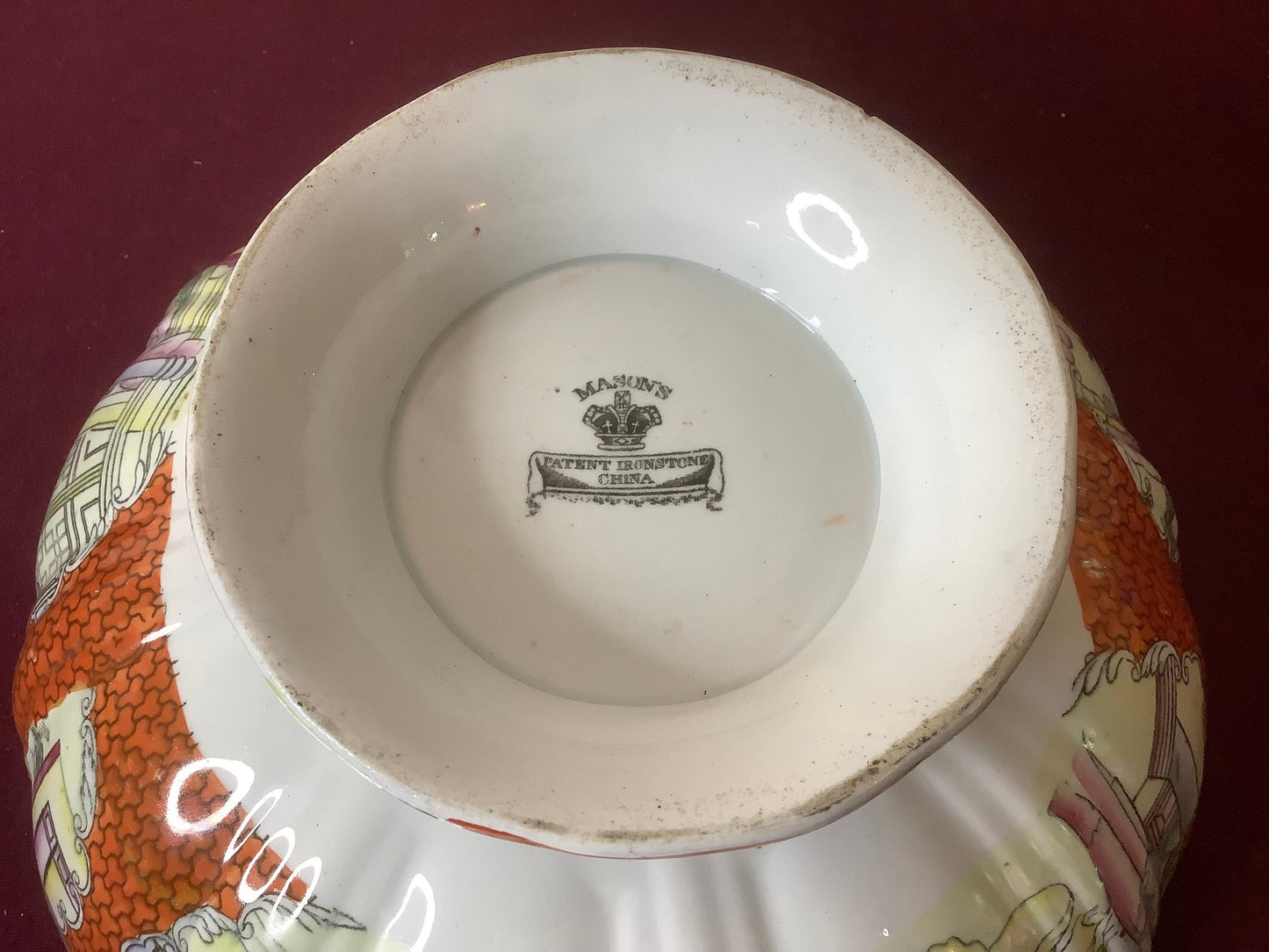 MASON'S PATENT IRONSTONE ASIAN SERVING BOWL, c.1830-48