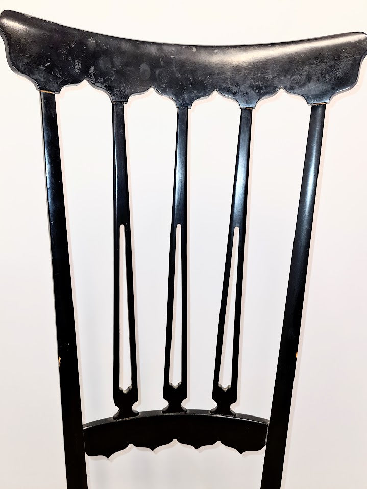 Set Of 4 Vintage Italian Chiavarina High-Back Chairs