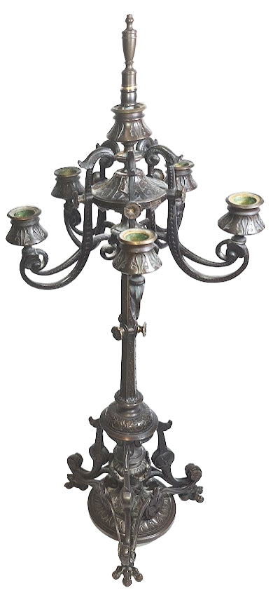 Neoclassical French Bronze Candelabra