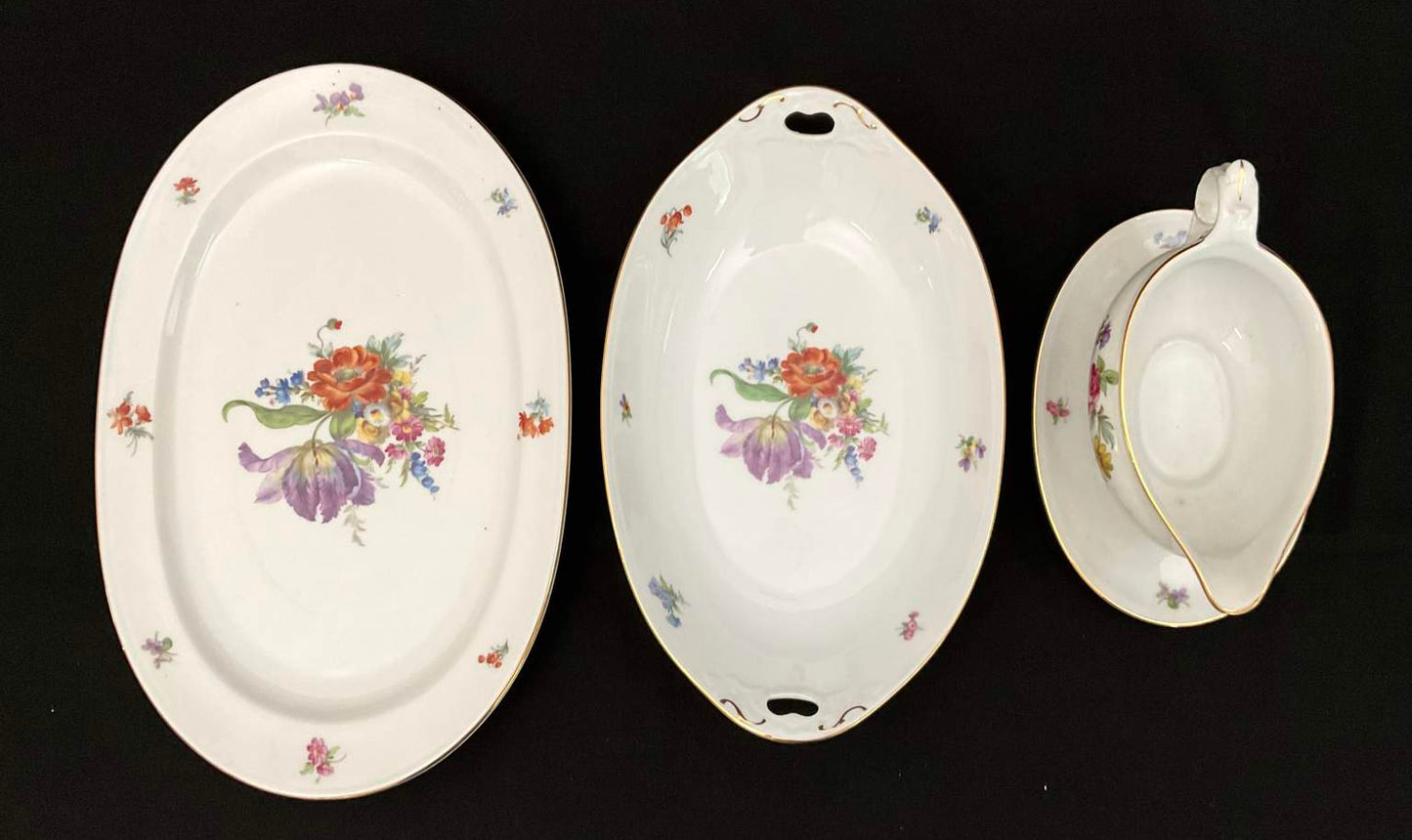 Exceptional set of Furstenberg “Ancestral Dresden” China - 71 pieces