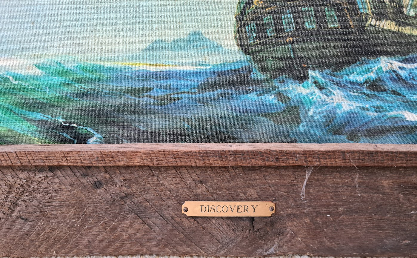 "DISCOVERY" Tall Sailship, Oil on Board