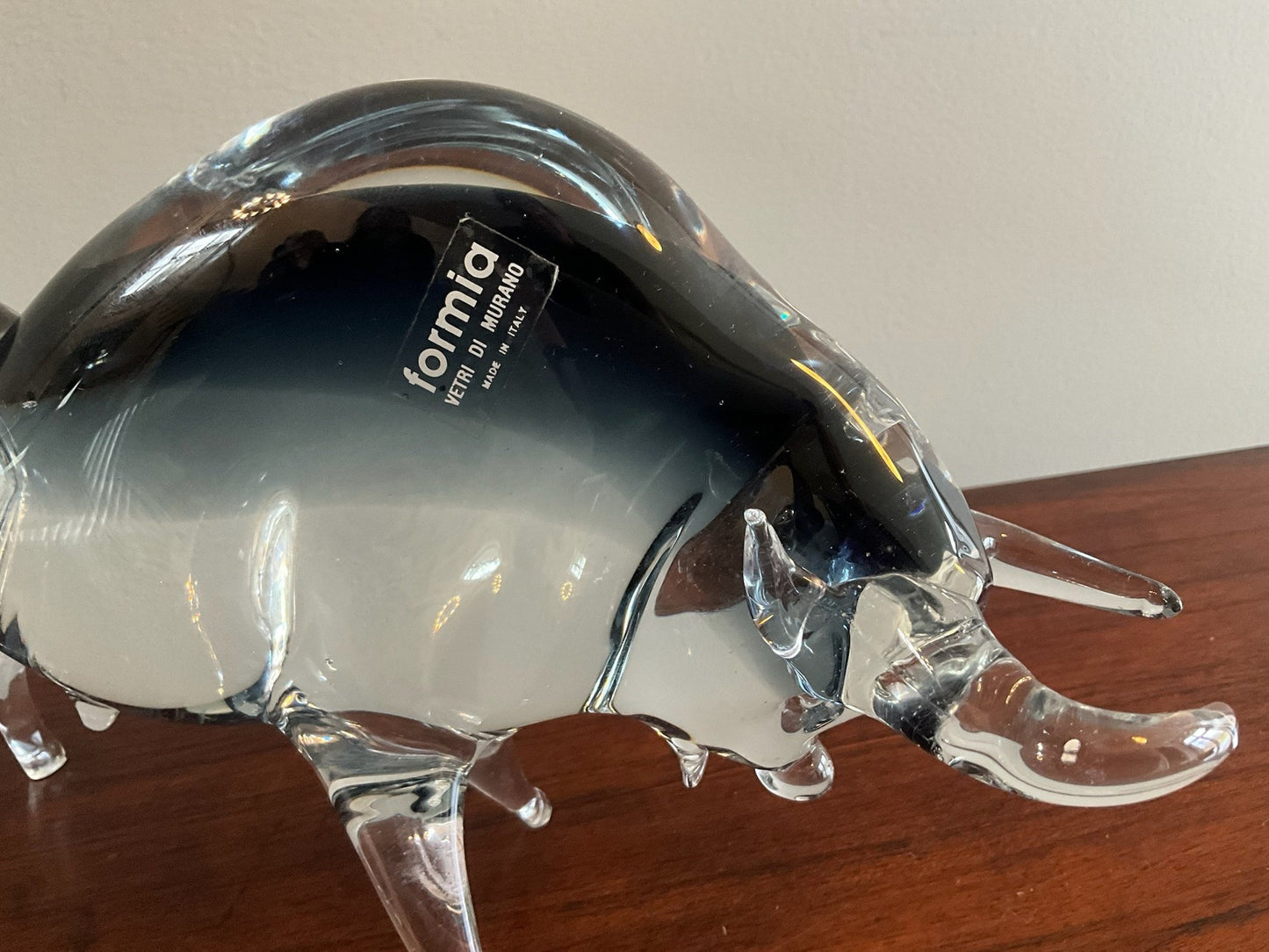 Formia Vetri Di Murano Glass Bull Figurine Made In Italy