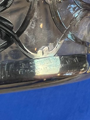Outstanding Black Starr & Frost Silver Overlay Decanter - Signed "Black Starr & Frost - Fine Silver"