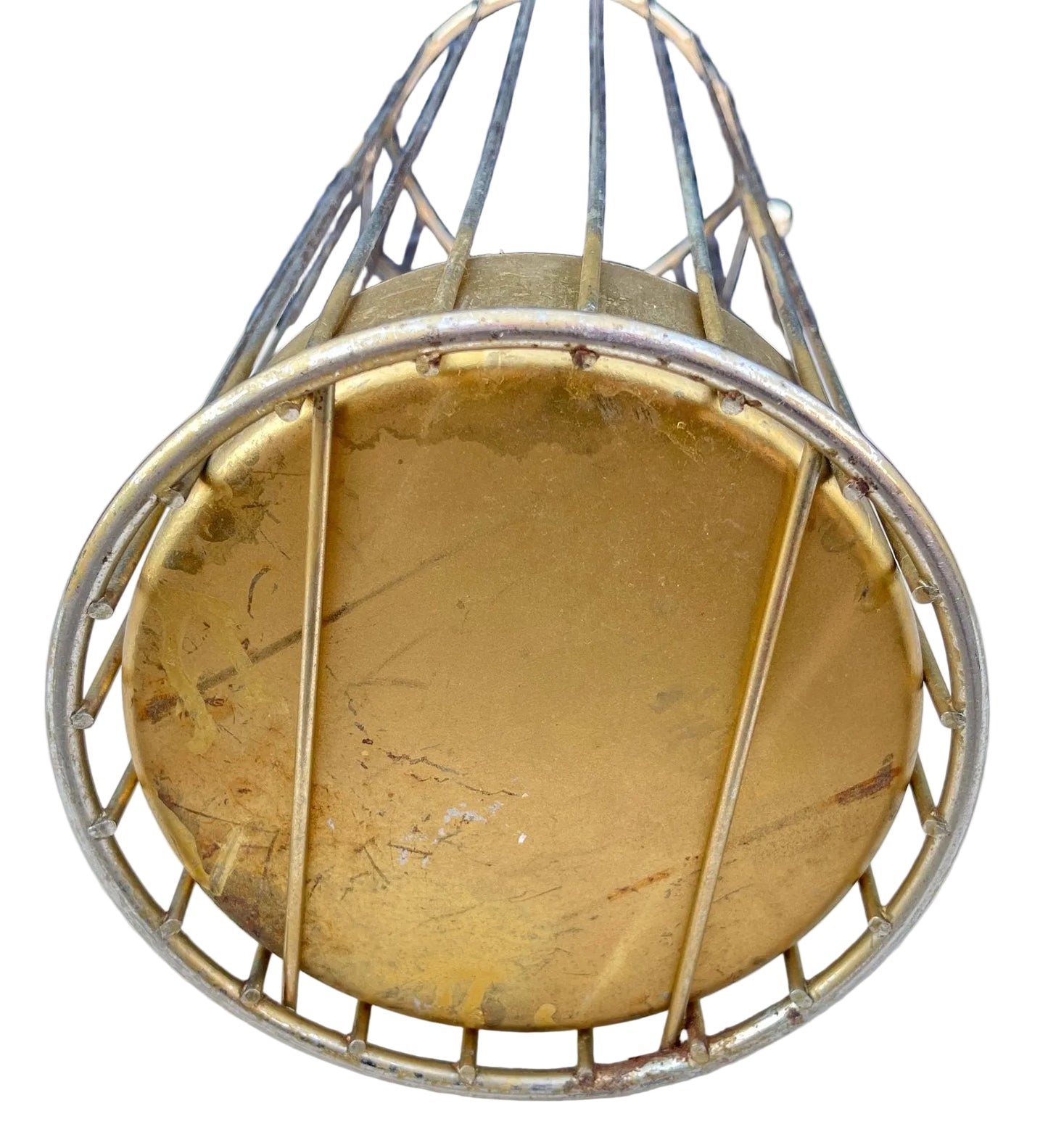 Mid 20th Century Brass Wire Umbrella Stand after Mathieu Mategot