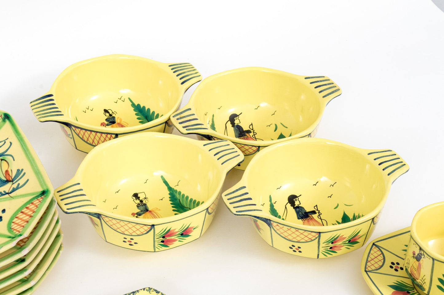 French Henriot Quimper Ceramic Service