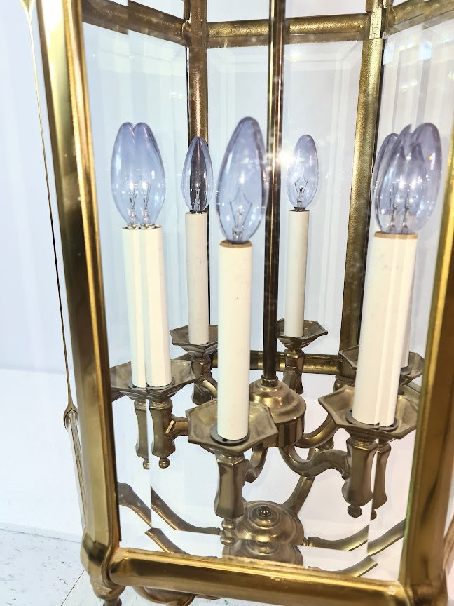 Very Large Old Regency Brass Lantern Early 1900 English