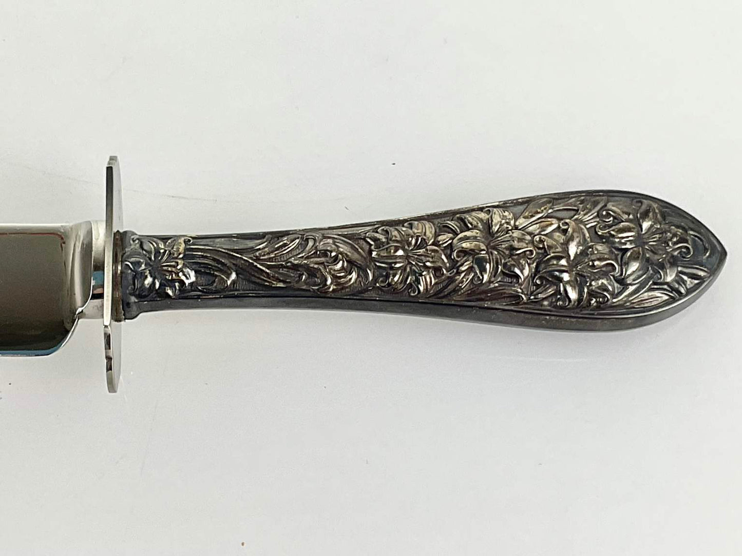 Vintage Sheffield W. Goff & Son Sterling Silver 3 Piece Carving Set