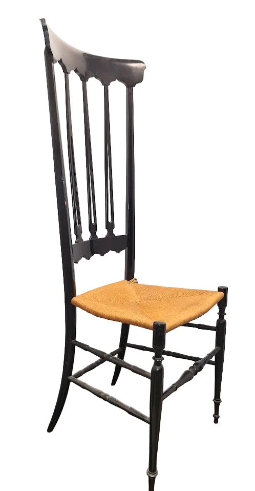 Set Of 4 Vintage Italian Chiavarina High-Back Chairs