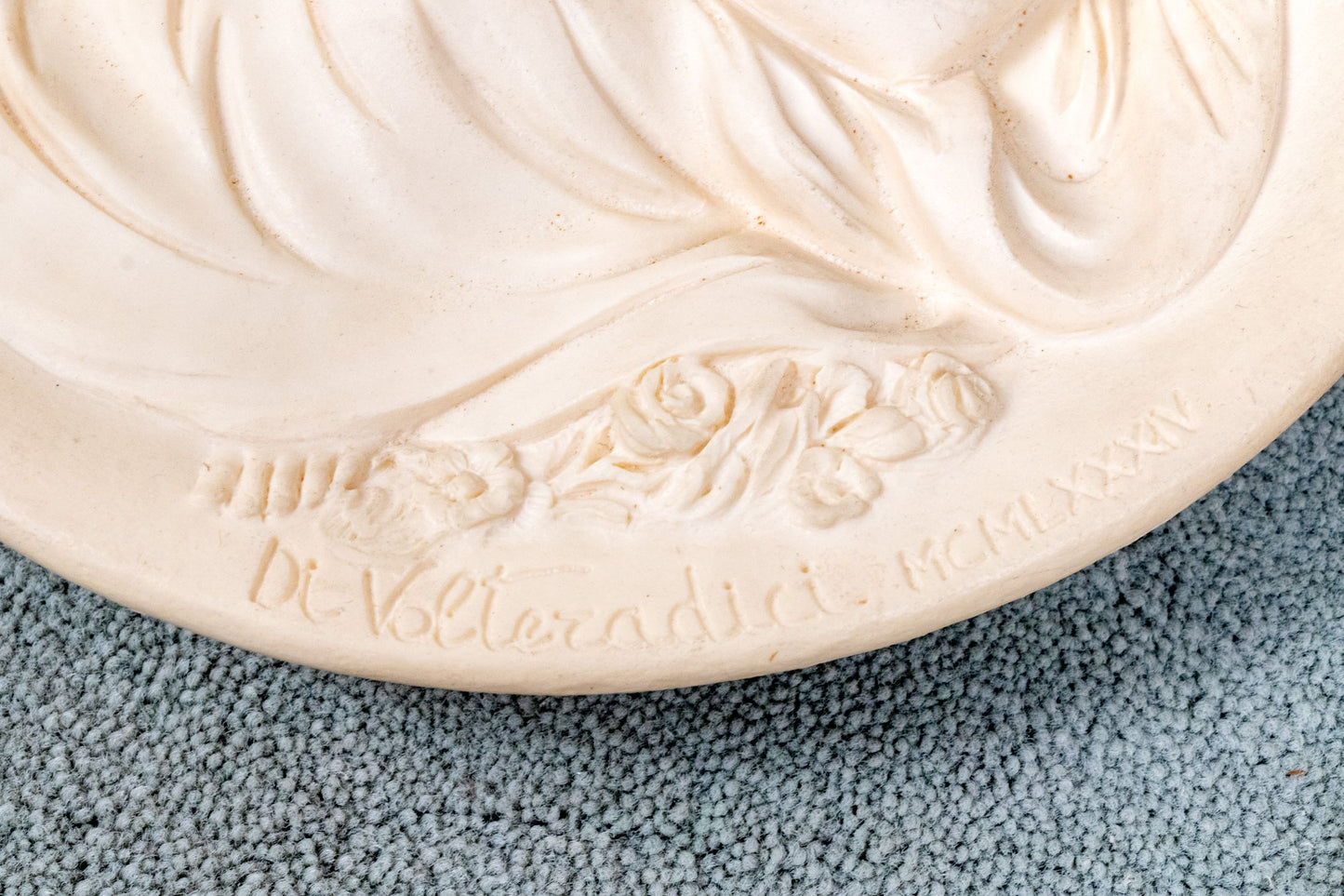 Unique Assembled Collection Of Fifteen Relief Decorated Ceramic Plates