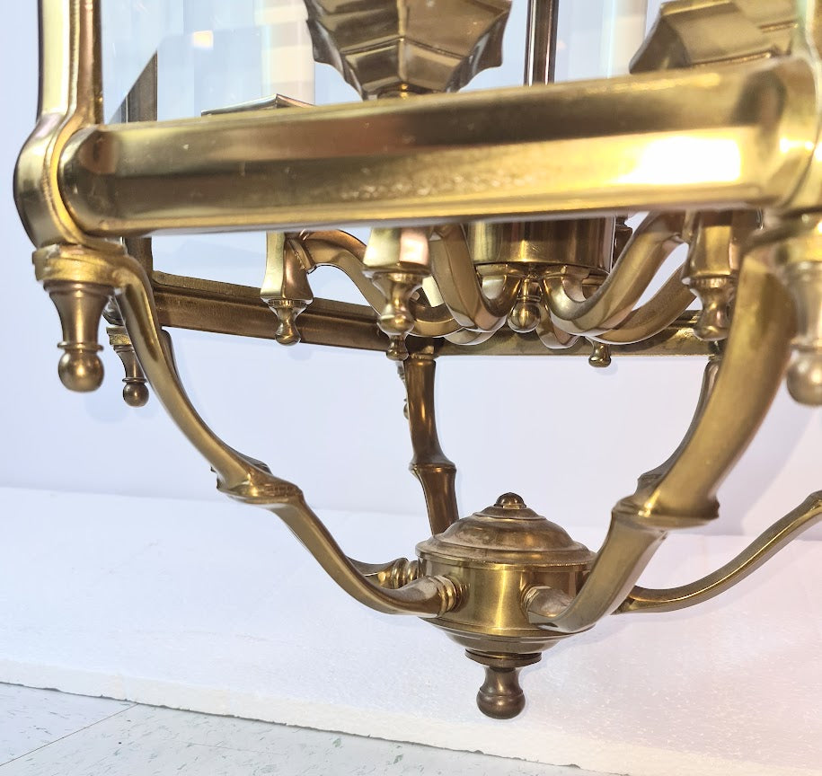 Very Large Old Regency Brass Lantern Early 1900 English
