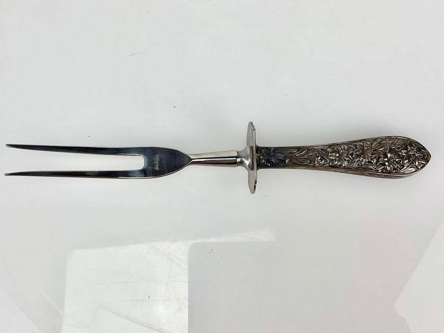 Vintage Sheffield W. Goff & Son Sterling Silver 3 Piece Carving Set