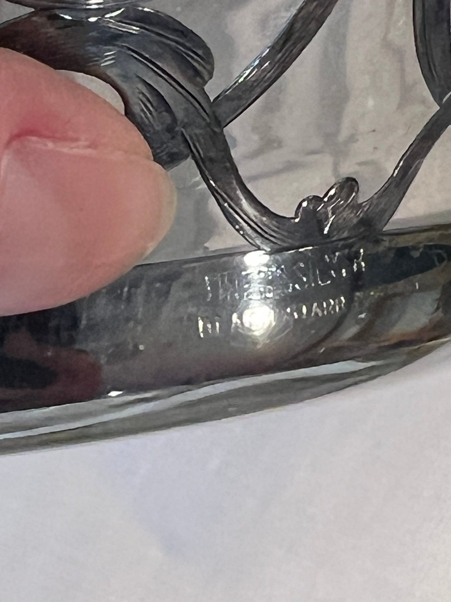 Outstanding Black Starr & Frost Silver Overlay Decanter - Signed "Black Starr & Frost - Fine Silver"
