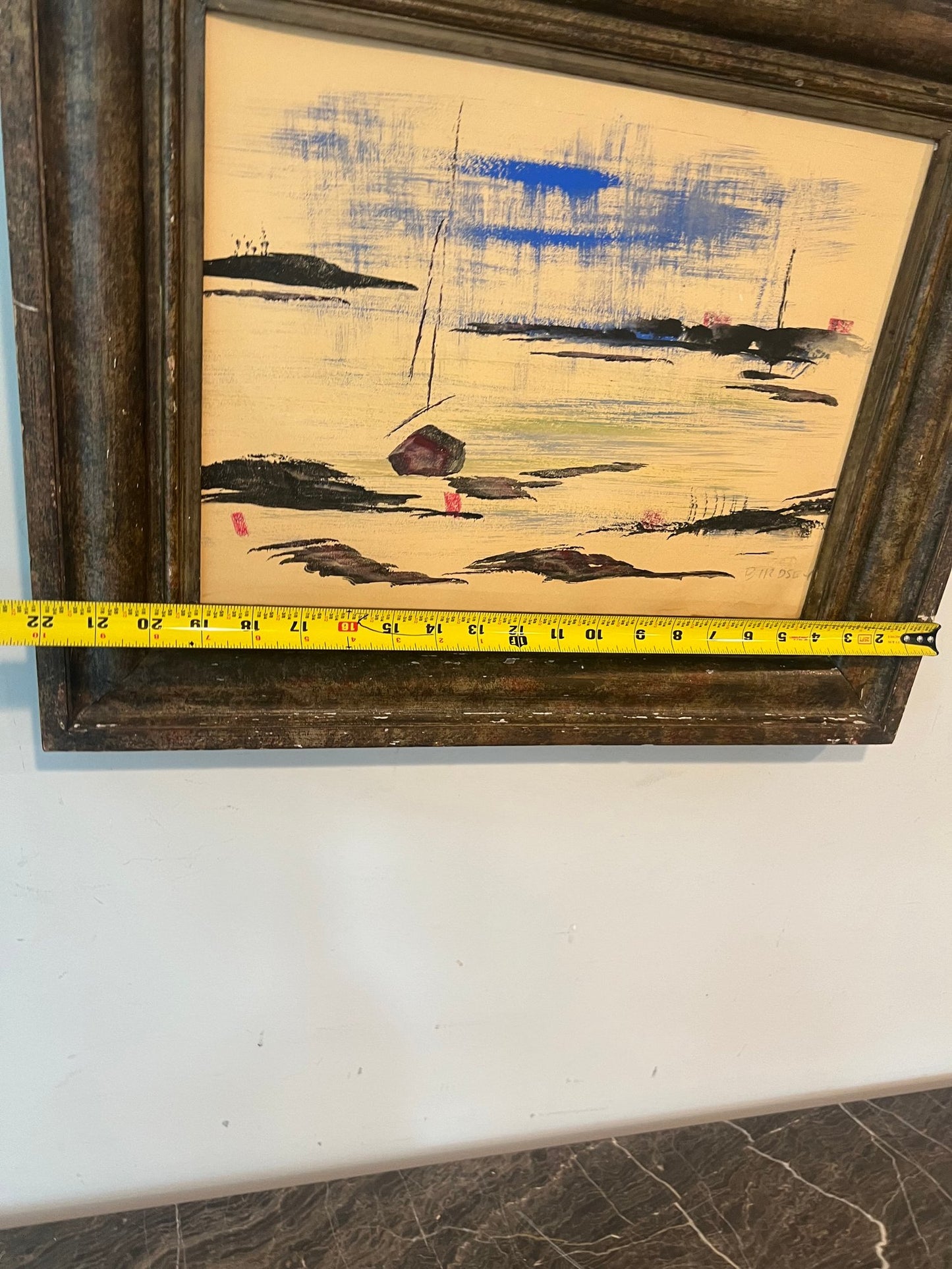 Alfred Birdsey Watercolor In Antique Frame,Original- Signed "Birdsey"