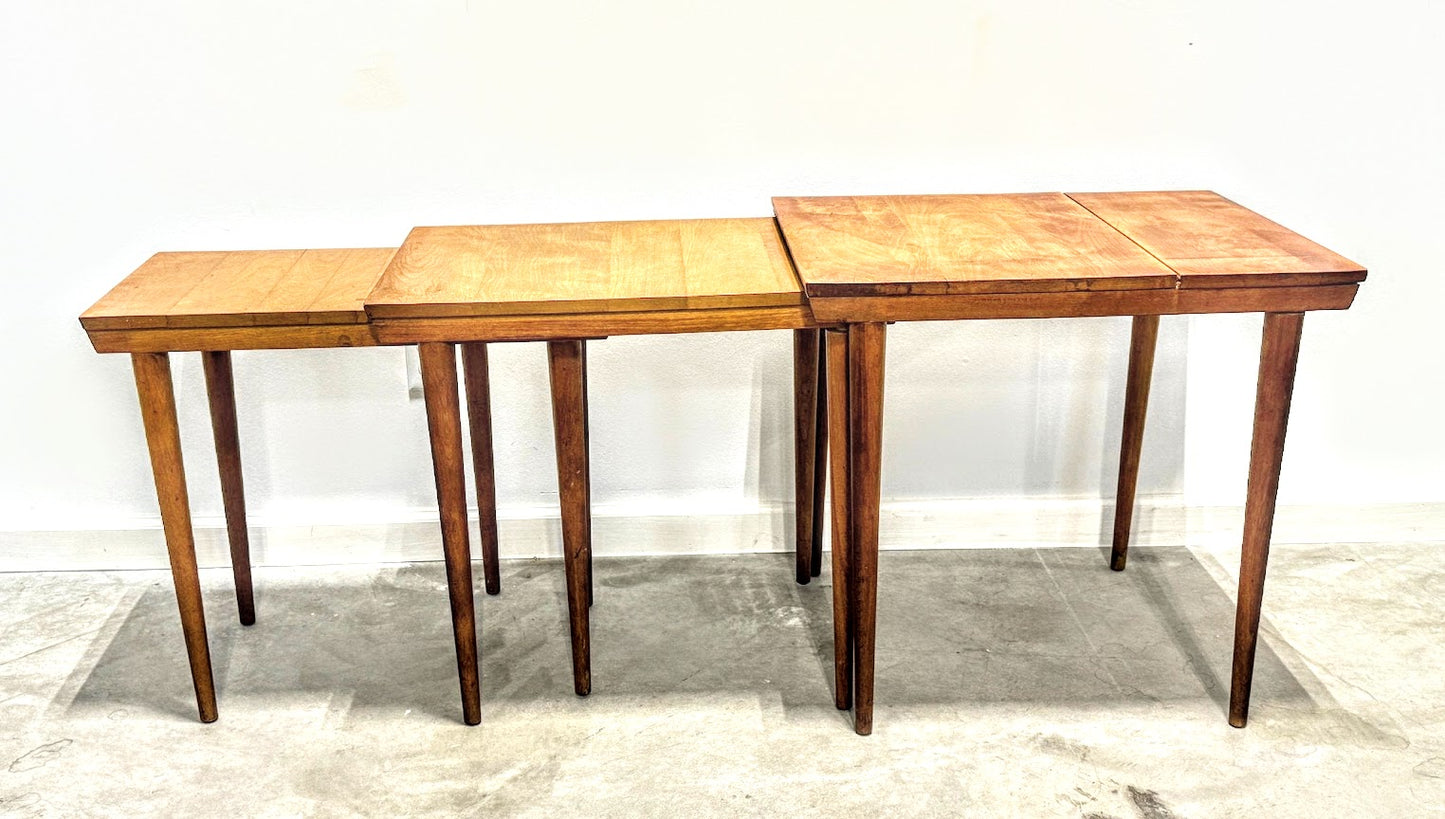 1960s Mid Century Modern Conant Ball Nesting Tables By Russell Wright - Set Of 3