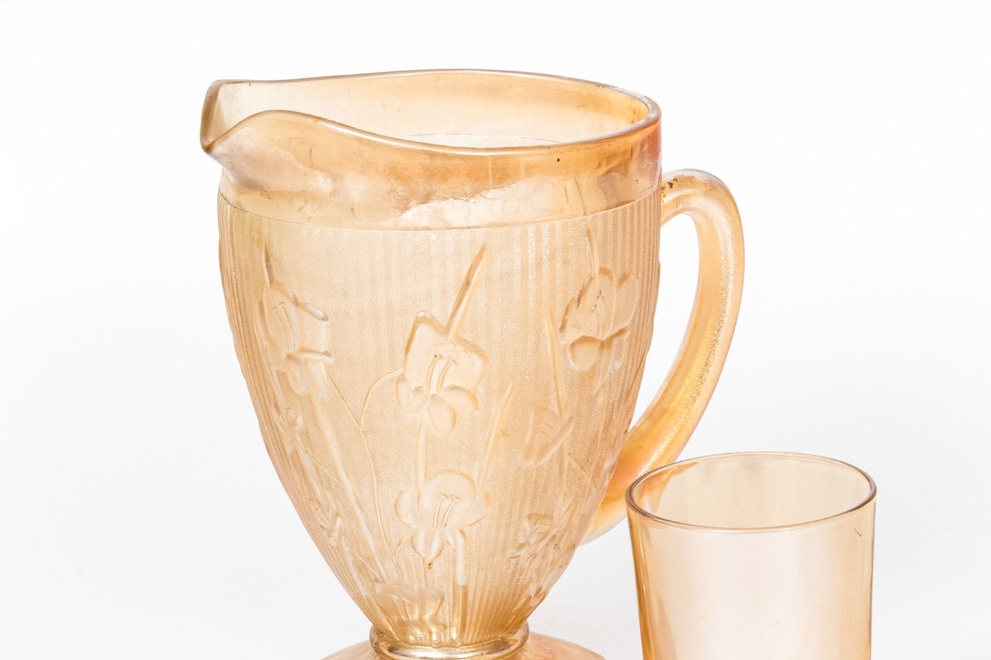 Jeannette Glass Co. Marigold Carnival Glass Lemonade Set