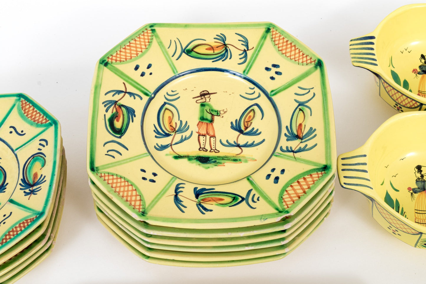 French Henriot Quimper Ceramic Service