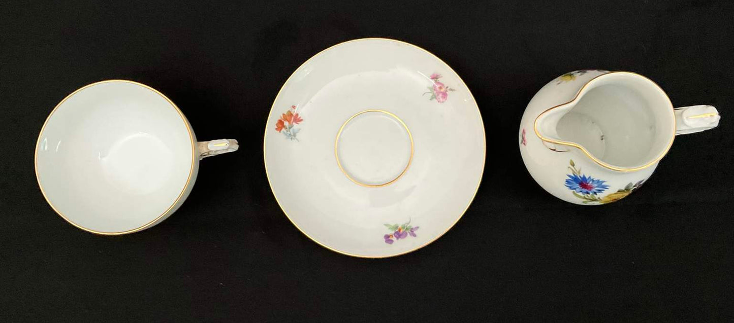 Exceptional set of Furstenberg “Ancestral Dresden” China - 71 pieces