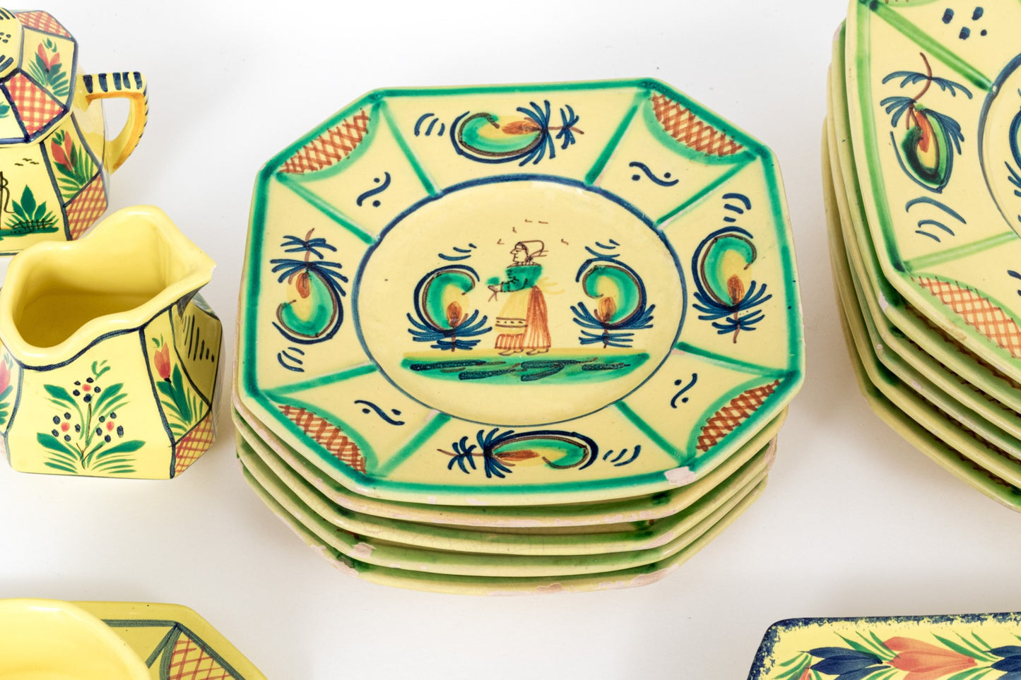 French Henriot Quimper Ceramic Service