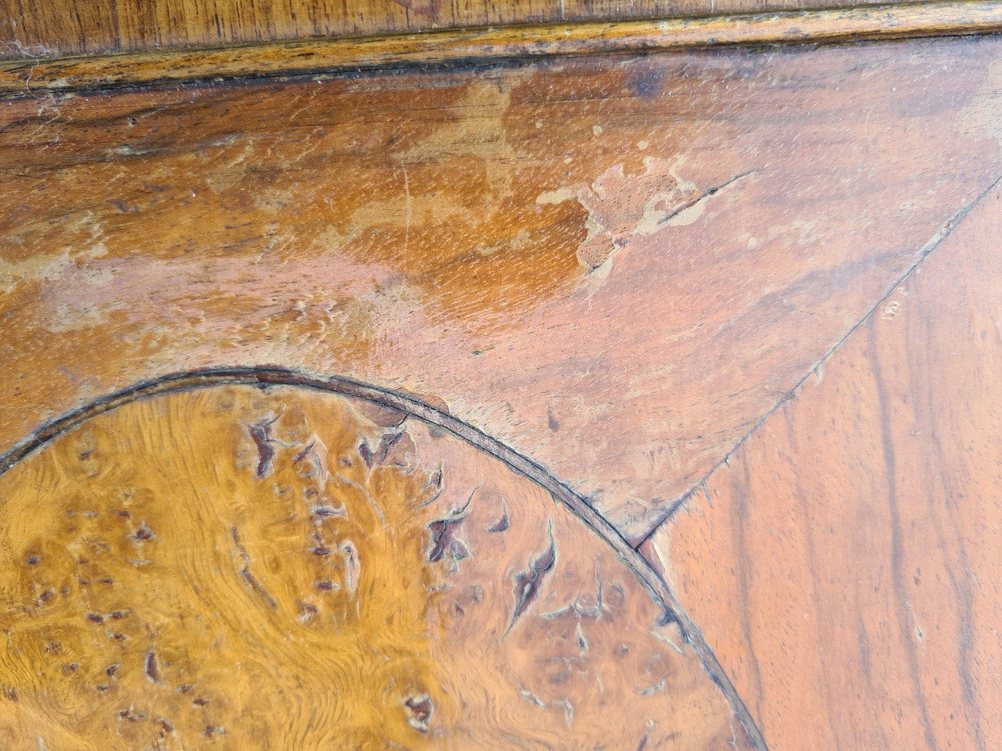 English Regency Revival Burl Wood & Inlaid Nesting Tables, Early 20th Century