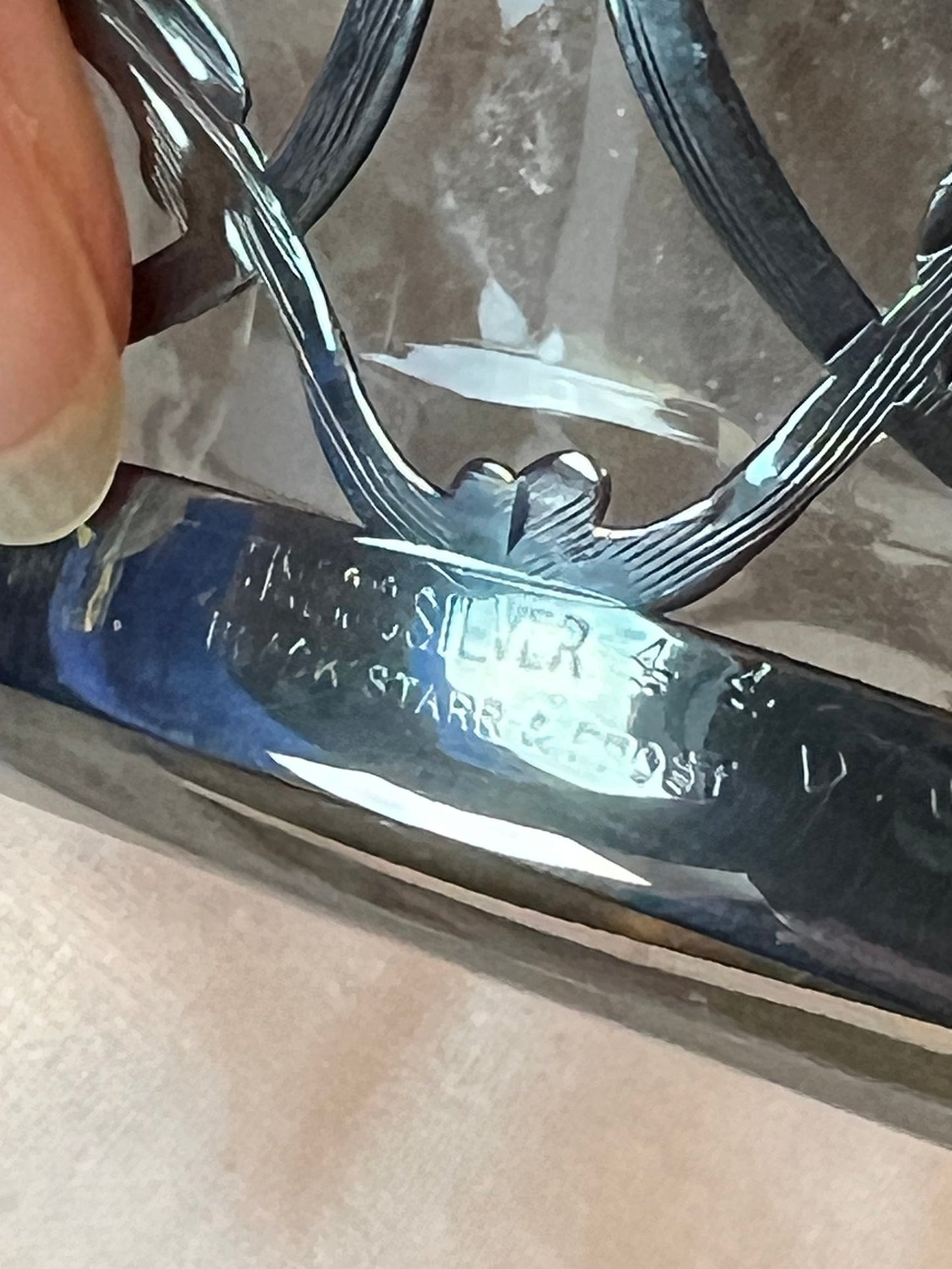 Outstanding Black Starr & Frost Silver Overlay Decanter - Signed "Black Starr & Frost - Fine Silver"