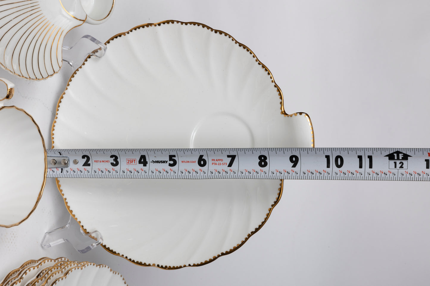 Old Grecian Flute Luncheon Dish Set