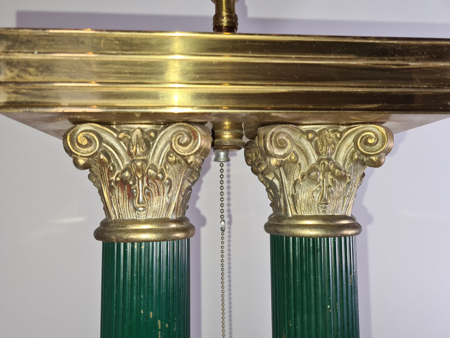 Antique Tall Table Lamp with Corinthian Columns