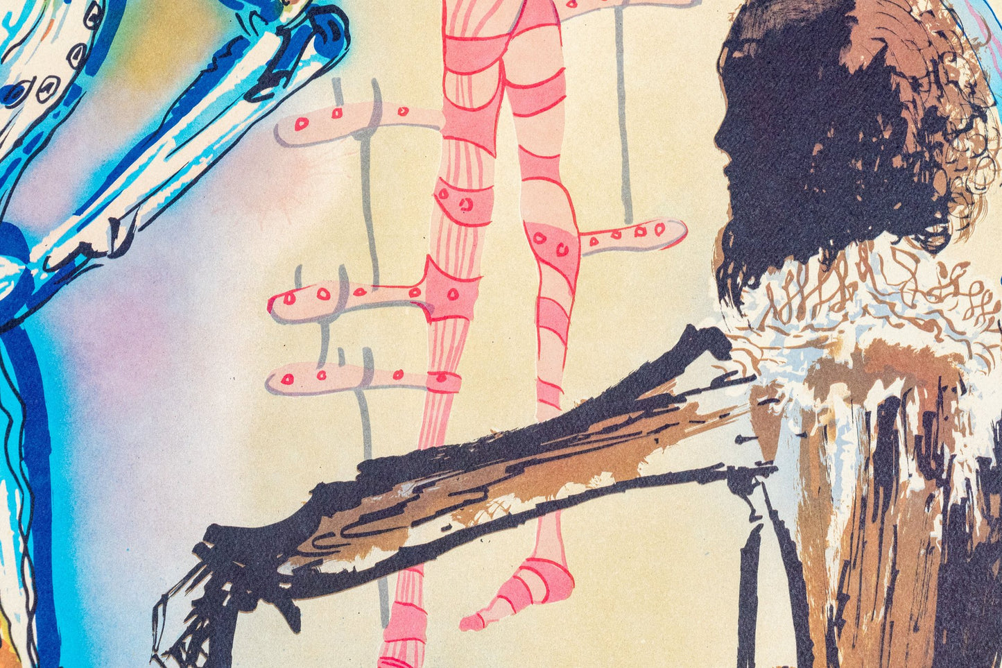 Suite Of Six After Salvador Dali Lithographic Prints On Paper by the Master Chromist Vincenzo Salermo