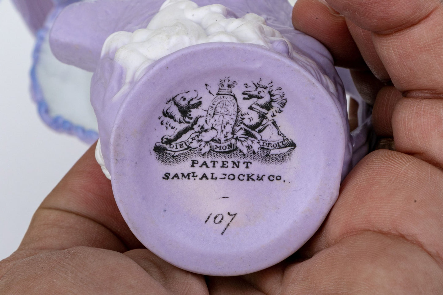 Sam L Alcock & Co High Relief Ceramic Water Pitchers And Creamers - 6 pcs