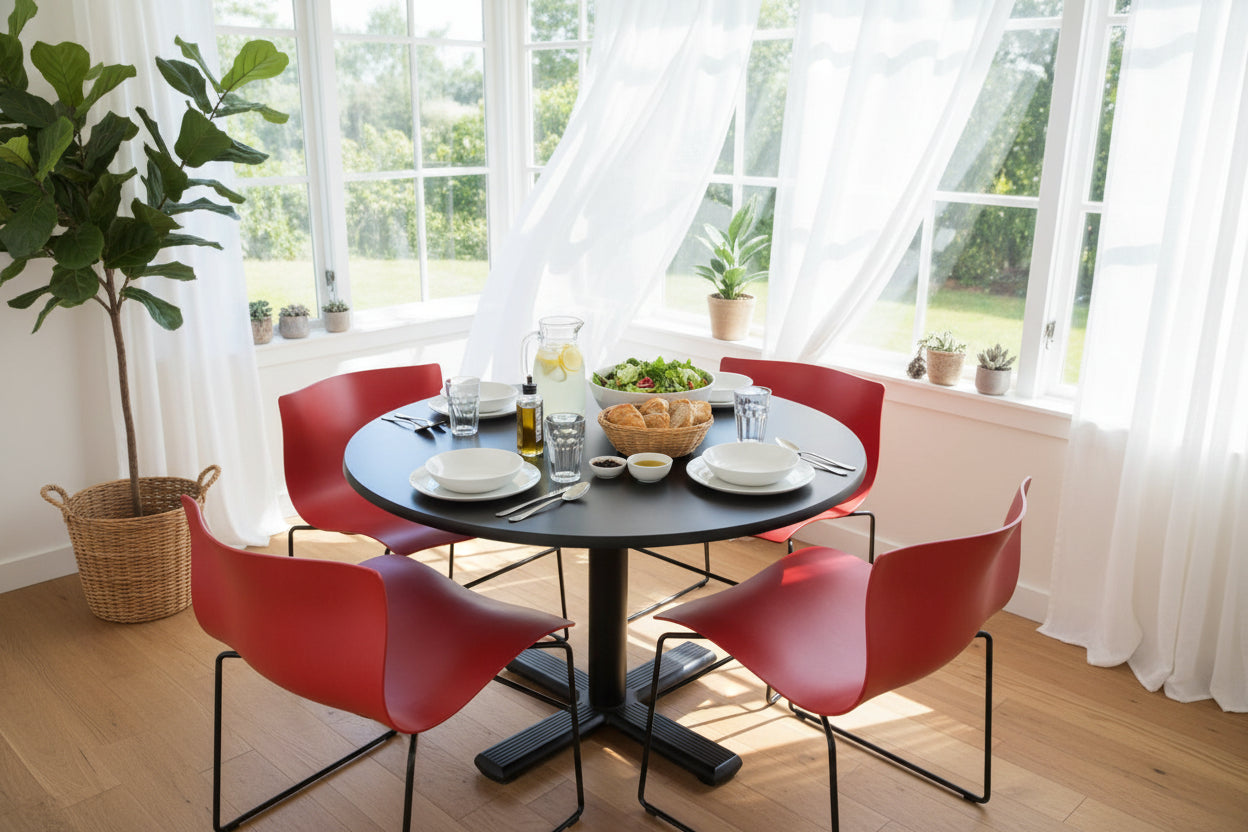 Handkerchief Chairs with Matching Table by Massimo & Lella Vignelli for Knoll International - 5pcs