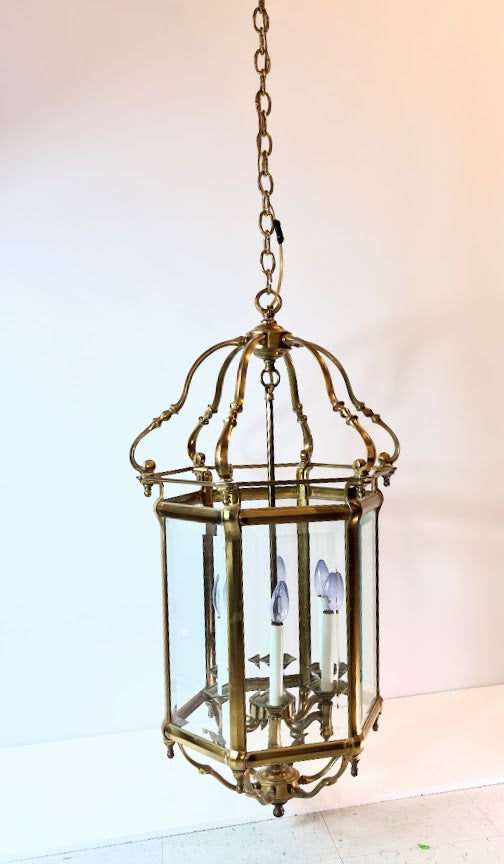 Very Large Old Regency Brass Lantern Early 1900 English