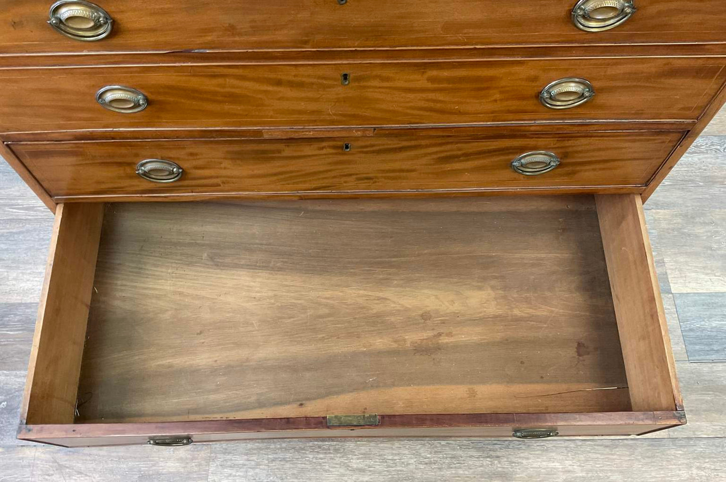 Antique Early 1800 Georgian English Secretaire Cabinet, Walnut