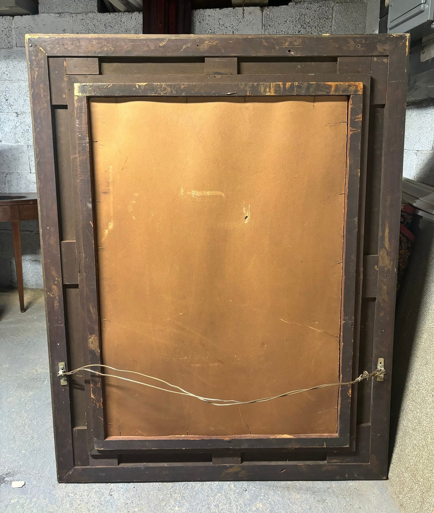 Stunning Antique Carved Gold Ornate Wood Frame Mirror 53" X 41"