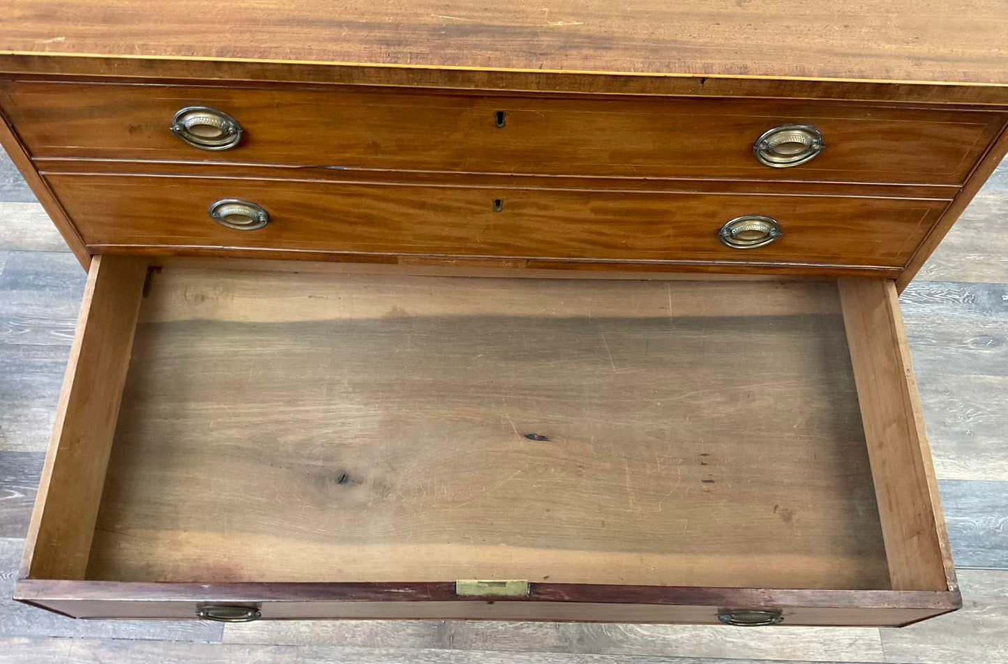 Antique Early 1800 Georgian English Secretaire Cabinet, Walnut