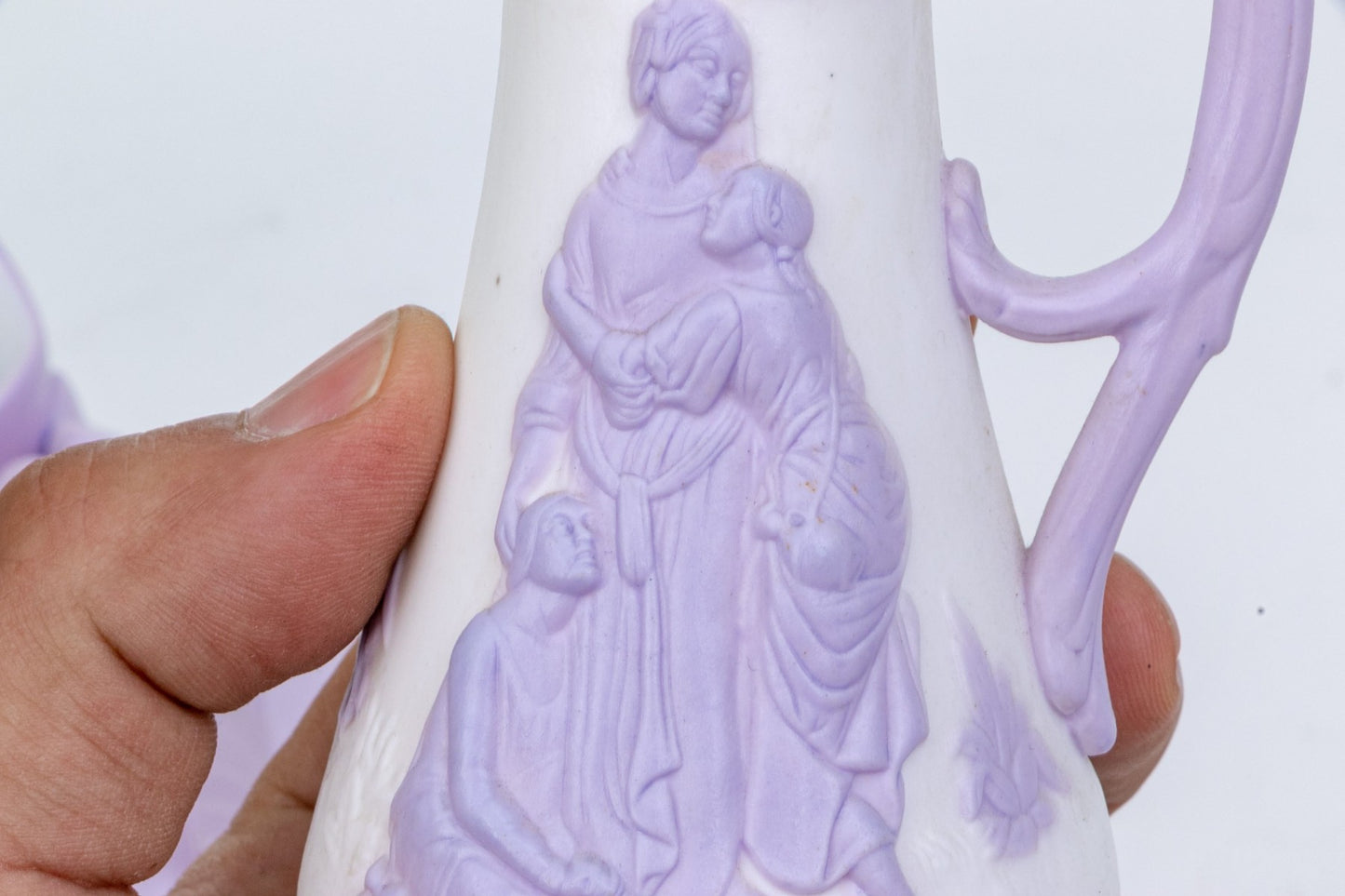 Sam L Alcock & Co High Relief Ceramic Water Pitchers And Creamers - 6 pcs