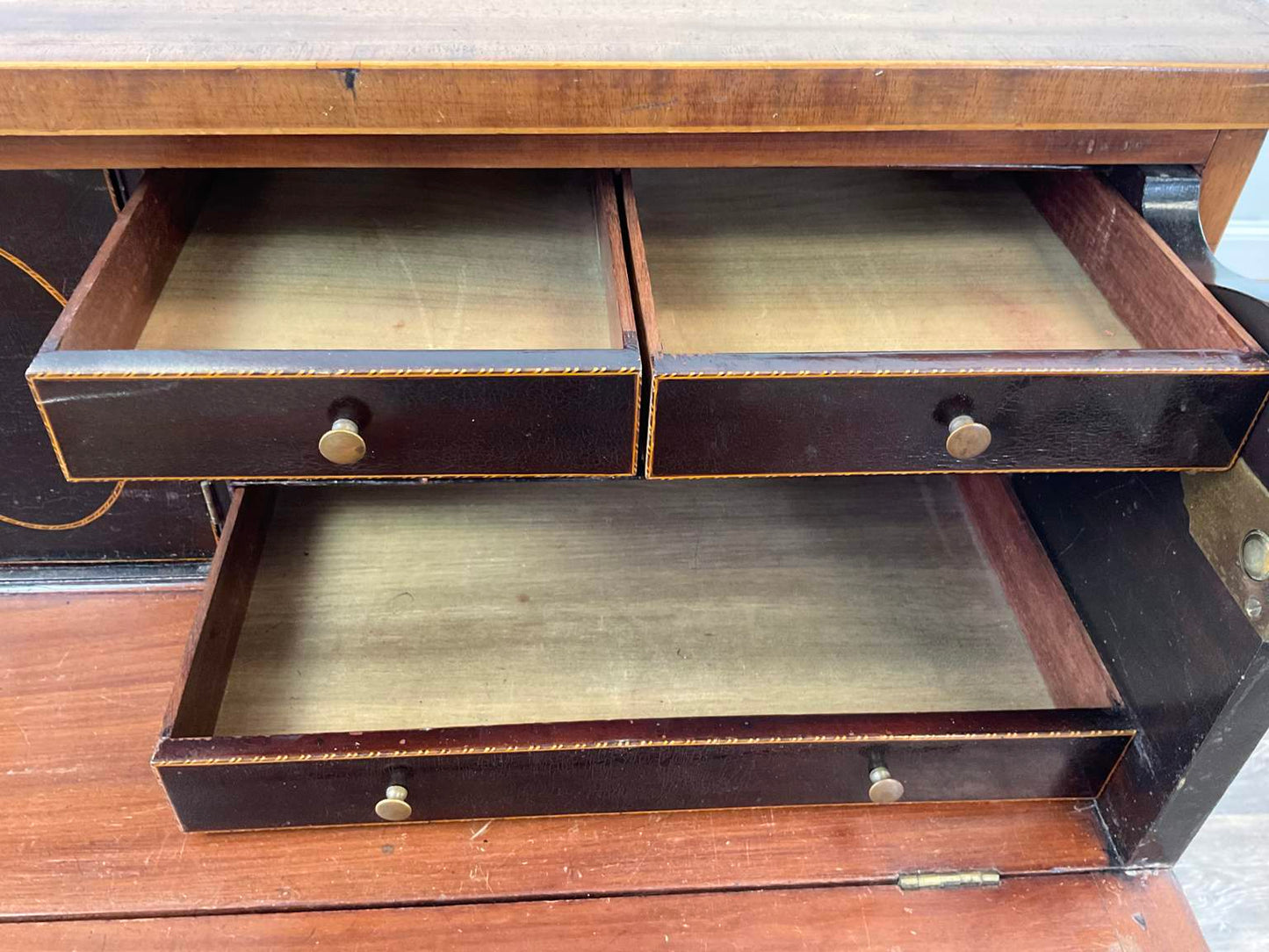 Antique Early 1800 Georgian English Secretaire Cabinet, Walnut