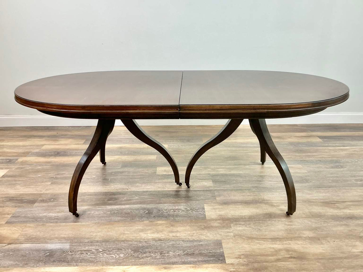Hickory “Ingold” Mahogany Oval Expansion Dining Table