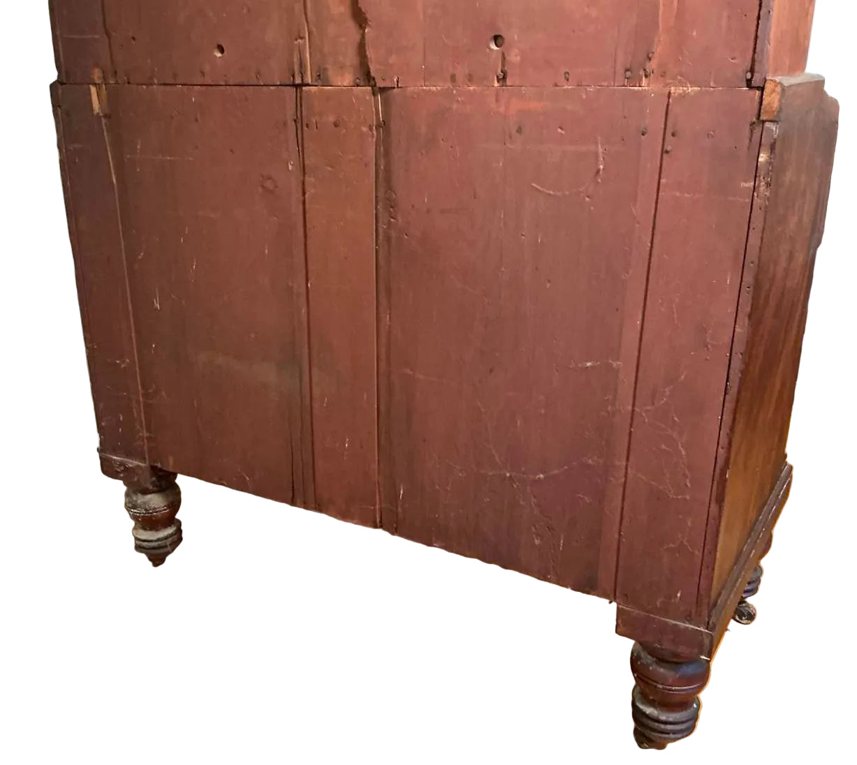 Antique American Federal Style Flame Mahogany Secretary-Bookcase Early 1800